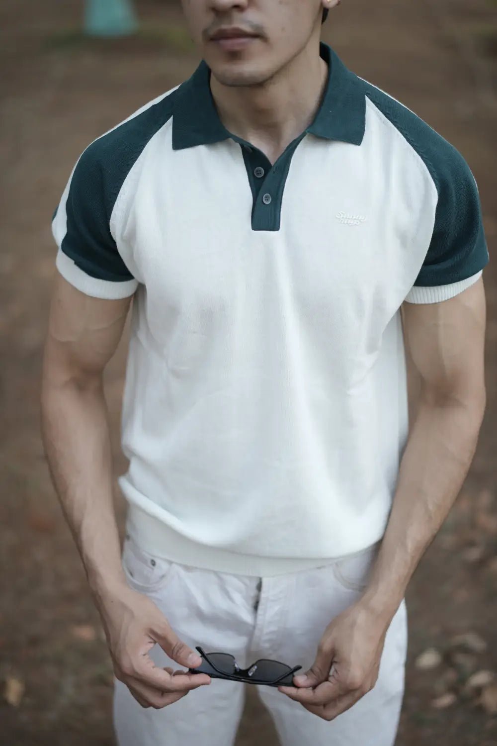 Raglan Sleeves Knit Polo - Sunny Rays