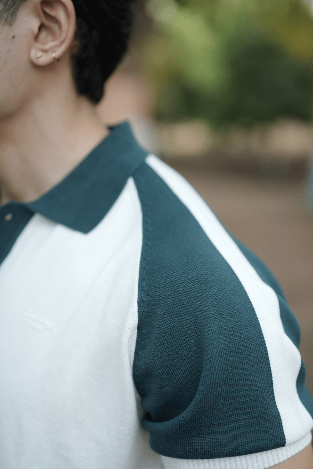 Raglan Sleeves Knit Polo - Sunny Rays