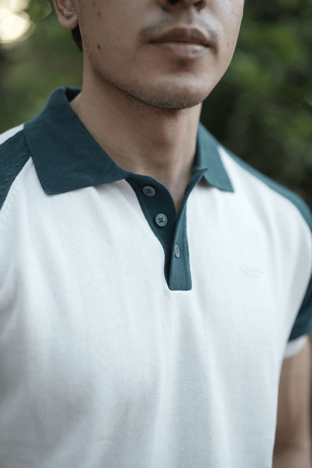 Raglan Sleeves Knit Polo - Sunny Rays