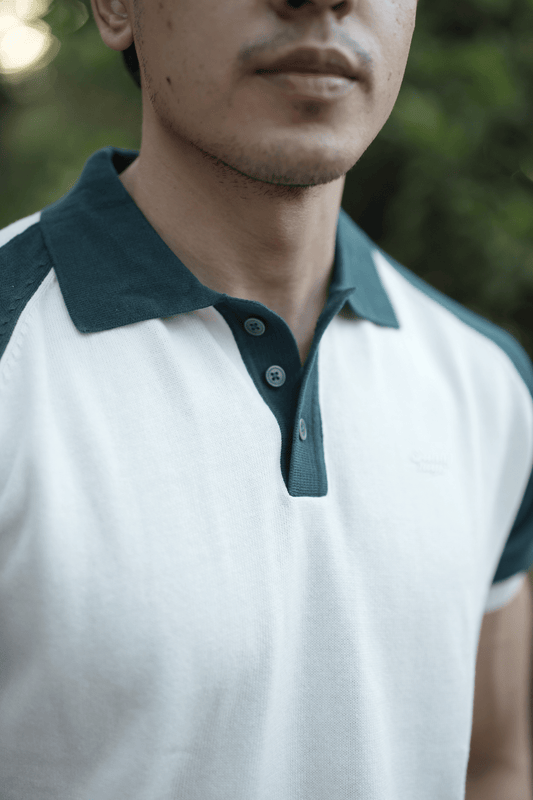 Raglan Sleeves Knit Polo - Sunny Rays