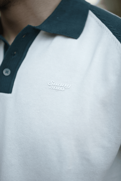 Raglan Sleeves Knit Polo - Sunny Rays