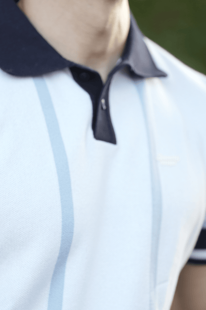 Retro Style Jersey Knit Polo - Sunny Rays