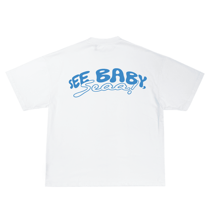 See Baby Sea Tee (White) - Sunny Rays